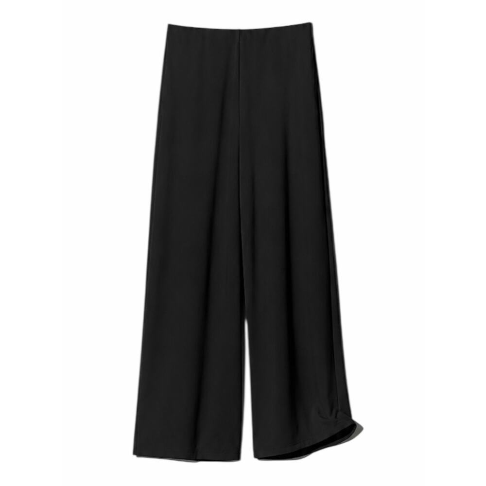 Uniqlo Crepe Jersey Straight Leg Pull On Pants Black Size XXS - Picture 2 of 10